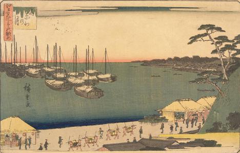 Utagawa Hiroshige: Moon at Takanawa, from the series Three Views of Famous Places in Edo - University of Wisconsin-Madison
