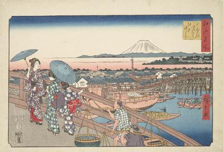 Utagawa Hiroshige: Nihon Bridge and Edo Bridge, from the series Famous Places in Edo - University of Wisconsin-Madison