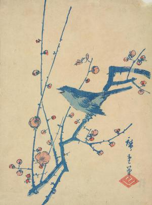 Utagawa Hiroshige: Warbler on a Plum Branch - University of Wisconsin-Madison