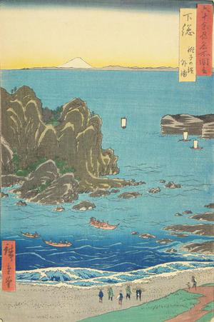 Utagawa Hiroshige: The Outer Bay at Choshi Beach in Shimosa Province, no. 20 from the series Pictures of Famous Places in the Sixty-odd Provinces - University of Wisconsin-Madison