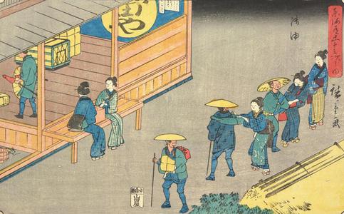 Utagawa Hiroshige: Goyu, no. 36 from the series Fifty-three Stations of the Tokaido (Gyosho Tokaido) - University of Wisconsin-Madison