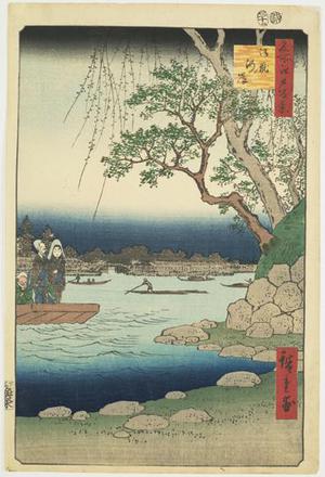 歌川広重: Oumayagashi, no. 105 from the series One-hundred Views of Famous Places in Edo - ウィスコンシン大学マディソン校
