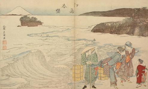 Katsushika Hokusai: Spring View of Enoshima, from the Album Willow Strands - University of Wisconsin-Madison