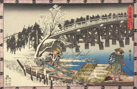 Utagawa Hiroshige: Act Eleven, Scene One, The Approach, from the series Chushingura - University of Wisconsin-Madison