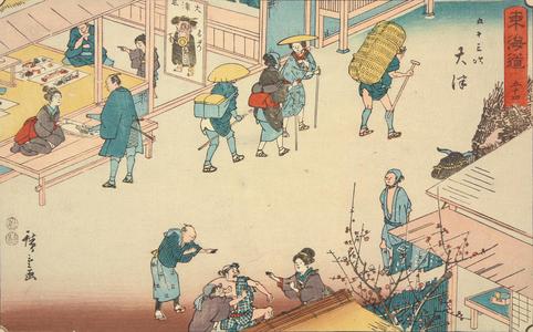 Utagawa Hiroshige: Otsu, no. 54 from the series Fifty-three Stations of the Tokaido (Marusei or Reisho Tokaido) - University of Wisconsin-Madison