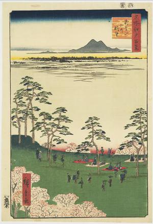 歌川広重: View to the North from Mt. Asuka, no. 17 from the series One-hundred Views of Famous Places in Edo - ウィスコンシン大学マディソン校