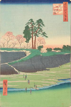 歌川広重: Goten Hill at Shinagawa, no. 28 from the series One-hundred Views of Famous Places in Edo - ウィスコンシン大学マディソン校