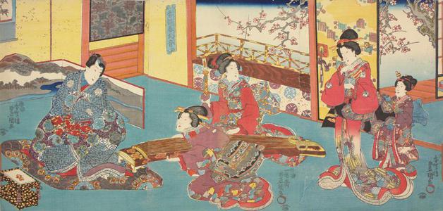 Utagawa Kunisada: The Spring Music of the Koto Attracts Fragance - University of Wisconsin-Madison