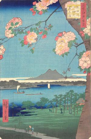 Utagawa Hiroshige: Suijin Grove and Massaki on the Sumida River, no. 35 from the series One-hundred Views of Famous Places in Edo - University of Wisconsin-Madison