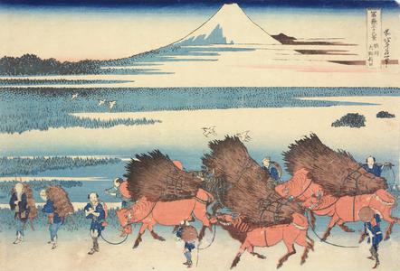 葛飾北斎: Reclaimed land at Ono in Suruga Province, from the series Thirty-six Views of Mt. Fuji - ウィスコンシン大学マディソン校