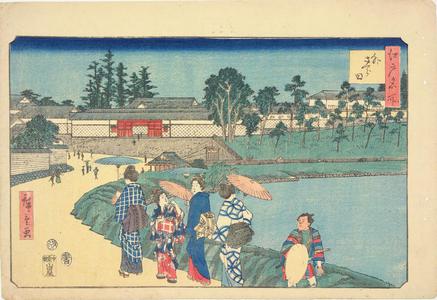 Utagawa Hiroshige: Outer Sakurada, from the series Famous Places in Edo - University of Wisconsin-Madison