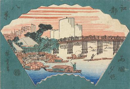 Utagawa Hiroshige: Evening Glow at Ryogoku, from the series Eight Views of Edo - University of Wisconsin-Madison