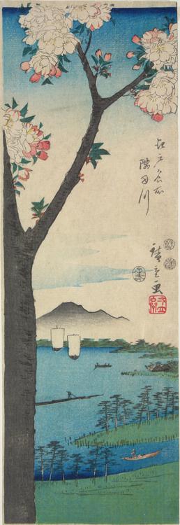 Utagawa Hiroshige: Sumida River, from the series Famous Places in Edo - University of Wisconsin-Madison