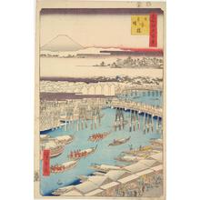Utagawa Hiroshige: Clear Weather After Snow at Nihon Bridge, no. 1 from the series One-hundred Views of Famous Places in Edo - University of Wisconsin-Madison