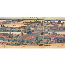 Utagawa Hiroshige: Kinryuzan at Asakusa, from the series Famous Places in the Eastern Capital - University of Wisconsin-Madison