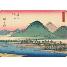 歌川広重: The Fuji River in Suruga Province, no. 18 from the series Thirty-six Views of Mt. Fuji - ウィスコンシン大学マディソン校