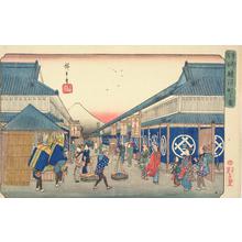 Utagawa Hiroshige: Surugacho, from the series Famous Places in the Eastern Capital - University of Wisconsin-Madison