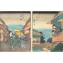 Utagawa Hiroshige: Goyu, no. 36 from the series Fifty-three Stations (Figure Tokaido) - University of Wisconsin-Madison