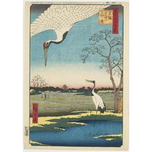 歌川広重: Mikawa Island, Kanasugi and Minowa, no. 102 from the series One-hundred Views of Famous Places in Edo - ウィスコンシン大学マディソン校