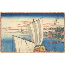 Utagawa Hiroshige: Low Tide at Shiba Bay, from the series Famous Places in the Eastern Capital - University of Wisconsin-Madison