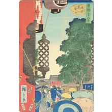二歌川広重: Kinryuzan in Asakusa, from the series Thirty-six Views of the Eastern Capital - ウィスコンシン大学マディソン校