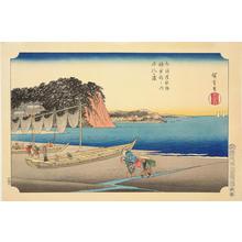 Utagawa Hiroshige: Yuigahama near Kamakura, no. 9 from the series Intermediate Stations on the Tokaido and Views along the Narita Highway - University of Wisconsin-Madison