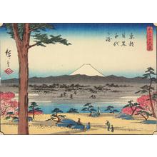歌川広重: The Chiyo Promontory at Meguro in the Eastern Capital, no. 29 from the series Thirty-six Views of Mt. Fuji - ウィスコンシン大学マディソン校