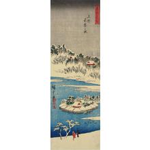 Utagawa Hiroshige: Shinobazu Pond at Ueno, from the series Famous Places in the Eastern Capital - University of Wisconsin-Madison