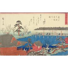 Utagawa Hiroshige: Precincts of the Tenman Shrine at Kameido, from the series Famous Places in the Eastern Capital - University of Wisconsin-Madison