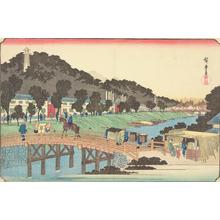 Utagawa Hiroshige: Akabane Bridge in Shiba, from the series Famous Places in the Eastern Capital - University of Wisconsin-Madison