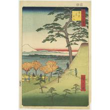 歌川広重: The Original Mt. Fuji in Meguro, no. 25 from the series One-hundred Views of Famous Places in Edo - ウィスコンシン大学マディソン校