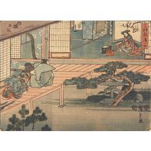 Utagawa Hiroshige: Passing on the Secret, no. 3 from the series The Life of Sugawara no Michizane - University of Wisconsin-Madison