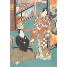Utagawa Kunisada: Prince Genji with a Male Attendant - University of Wisconsin-Madison