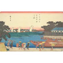 Utagawa Hiroshige: Mitsumata in the Nakazu District of the Eastern Capital, from the series Harbors of Japan - University of Wisconsin-Madison