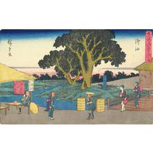 Utagawa Hiroshige: Goyu, no. 36 from the series Fifty-three Stations of the Tokaido (Gyosho Tokaido) - University of Wisconsin-Madison