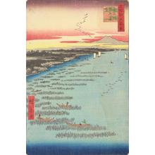 歌川広重: Samezu Coast South of Shinagawa, no. 109 from the series One-hundred Views of Famous Places in Edo - ウィスコンシン大学マディソン校