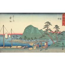 Utagawa Hiroshige: Maizaka, no. 31 from the series Fifty-three Stations of the Tokaido (Marusei or Reisho Tokaido) - University of Wisconsin-Madison