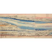 Utagawa Hiroshige: The Sumida River in the Snow, from the series Famous Places in the Eastern Capital - University of Wisconsin-Madison
