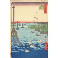 Utagawa Hiroshige: View of Shiba Bay, no. 108 from the series One-hundred Views of Famous Places in Edo - University of Wisconsin-Madison