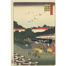 歌川広重: The Yamashita District of Ueno, no. 12 from the series One-hundred Views of Famous Places in Edo - ウィスコンシン大学マディソン校