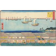 Utagawa Hiroshige: The Ocean near Shinagawa Station, from the series Famous Places in Edo - University of Wisconsin-Madison