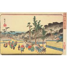 Utagawa Hiroshige: Precincts of Zojoji in Shiba, from the series Famous Places in the Eastern Capital - University of Wisconsin-Madison