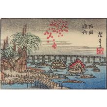 Utagawa Hiroshige: Pleasure Boats at Ryogoku in Edo, from a series of Views of Edo, Osaka, and Kyoto - University of Wisconsin-Madison