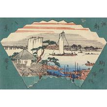 歌川広重: Returning Sails at Komagata, from the series Eight Views of Edo - ウィスコンシン大学マディソン校