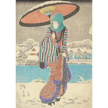 Utagawa Hiroshige: Woman Standing in Snow - University of Wisconsin-Madison