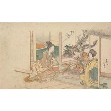 Katsushika Hokusai: Three Women Playing Musical Instruments - University of Wisconsin-Madison