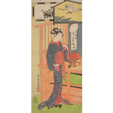 一筆斉文調: The Courtesan Sugawara of the Tsuru Establishment, from a series of Portraits of Courtesans - ウィスコンシン大学マディソン校