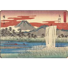 歌川広重: The Sagami River, no. 12 from the series Thirty-six Views of Mt. Fuji - ウィスコンシン大学マディソン校