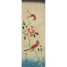 Utagawa Hiroshige: Sparrows and Sazanka in Snow - University of Wisconsin-Madison