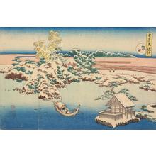 Katsushika Hokusai: Snow on the Sumida River, from the series Snow, Moon, and Flowers - University of Wisconsin-Madison